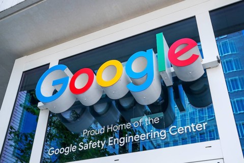 Google lettering on the Munich headquarters