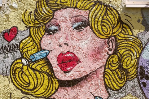 Satirical graffito
