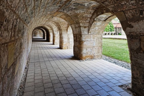 Arcades under the fortress wall