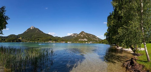 Bathing beach near Fuschl am See