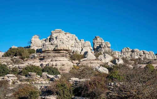 Rock formations of limestone