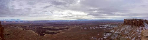 View from Grand View Point Overlook to erosion landscape