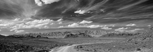 Gravel road to the Atlas Mountains