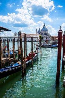 Parking gondolas at the Canale Grande