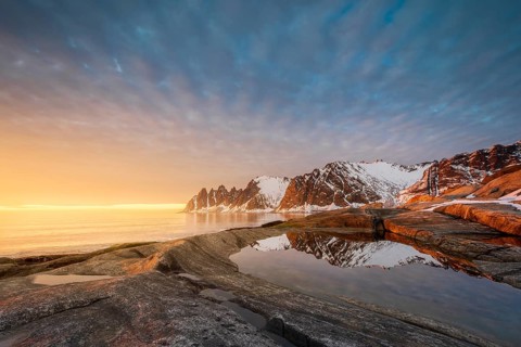 Rocky beach of Tungeneset