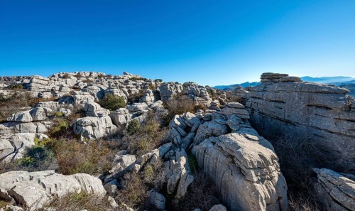 Rock formations of limestone