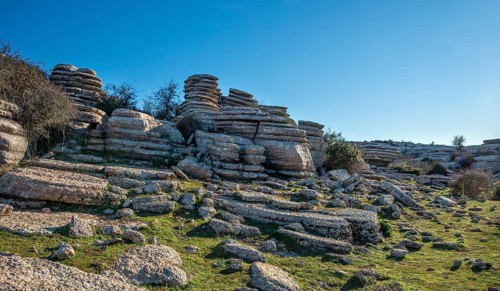 Rock formations of limestone