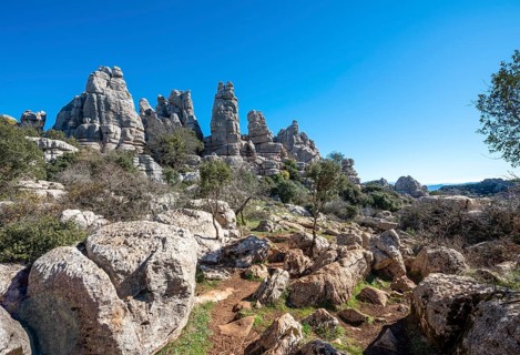 Rock formations of limestone