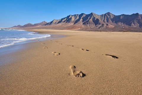 Footprints in the sand