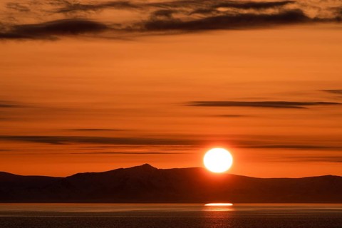 Sunset in the sea