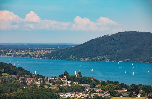 View from Kronberg to Attersee am Attersee