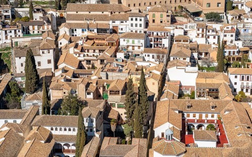 View from the Alhambra to Albayzin