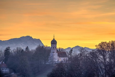 Church St. Johann Baptist at sunset