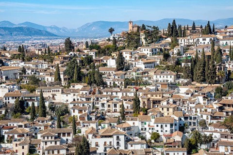 View from the Alhambra to Albayzin