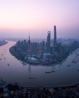 Business District at sunrise