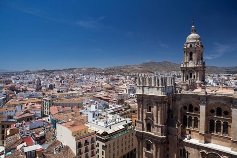 City view with cathedral