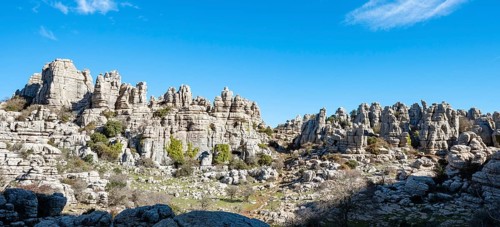 Rock formations of limestone