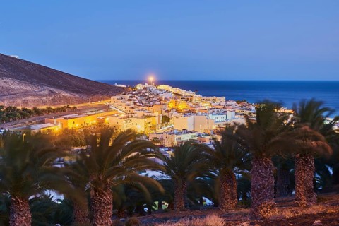 View of Morro Jable in the blue hour
