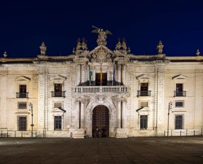 Illuminated main entrance