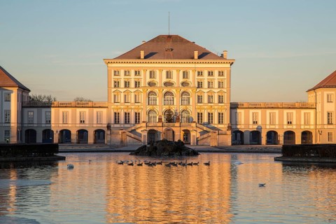Castle Nymphenburg at sunrise