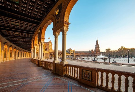 Plaza de Espana in the evening light
