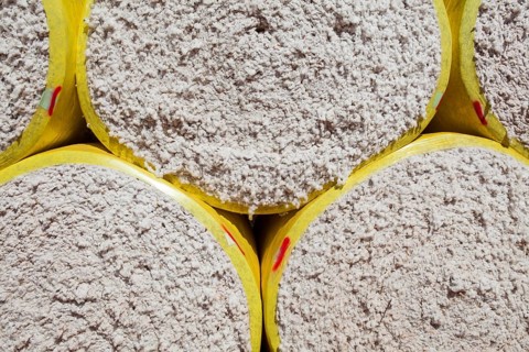 Stacks of cotton in Mato Grosso state