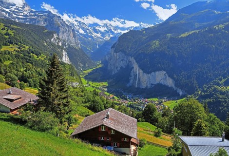 Lauterbrunnen Valley with Breithorn
