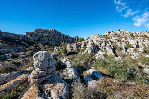 Rock formations of limestone
