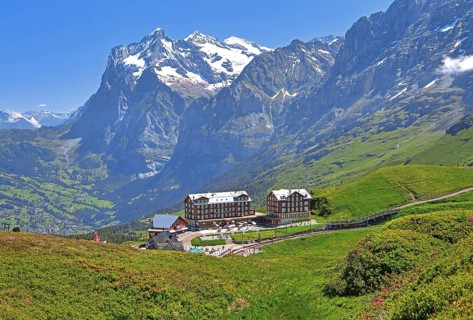 Kleine Scheidegg with Wetterhorn above Grindelwald