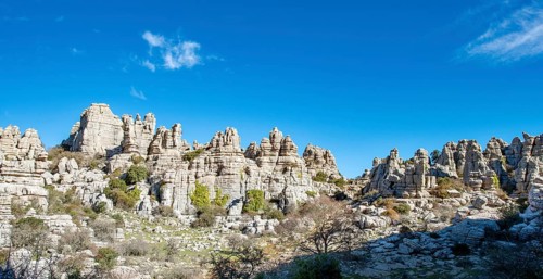 Rock formations of limestone