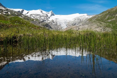 Mountain landscape with glacier Schlatenkees