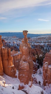 Rock formation Thors Hammer at sunrise