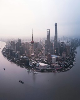 Business District at sunrise