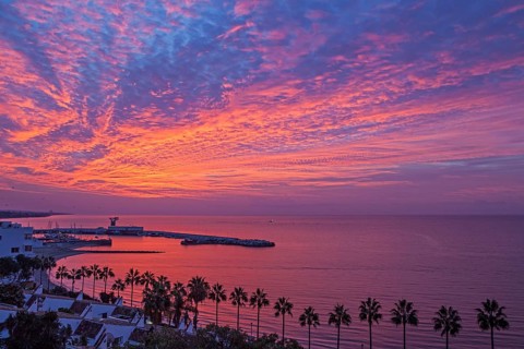 Dawn on the beach of Marbella