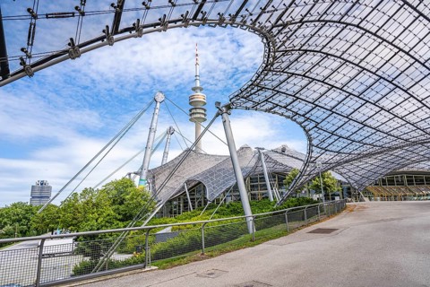 Olympic tower with Olympic tent roof