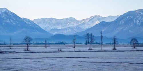 View over Murnauer moss in winter