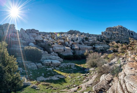Rock formations of limestone