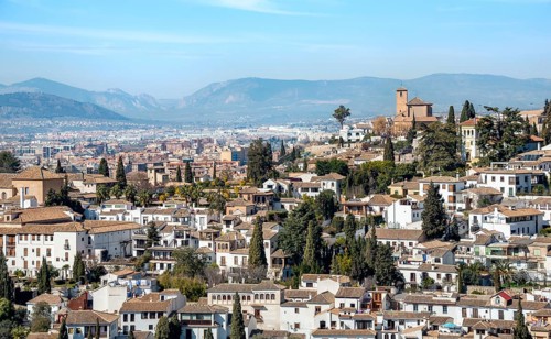 View from the Alhambra to Albayzin