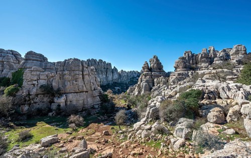 Rock formations of limestone