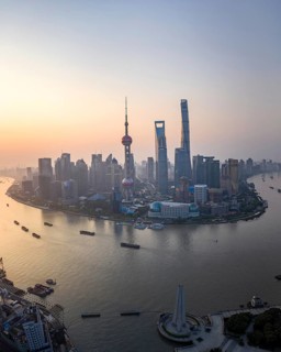 Business District at sunrise