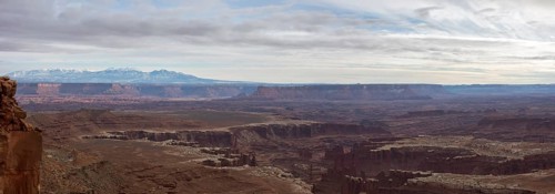 View from Grand View Point Overlook to erosion landscape