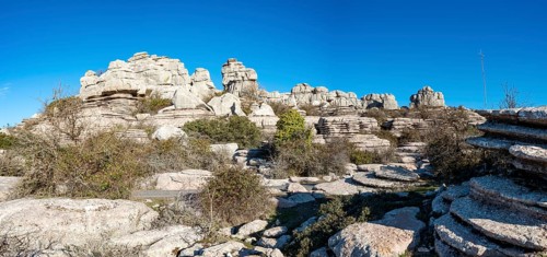 Rock formations of limestone