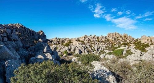 Rock formations of limestone