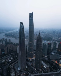Business District at sunset