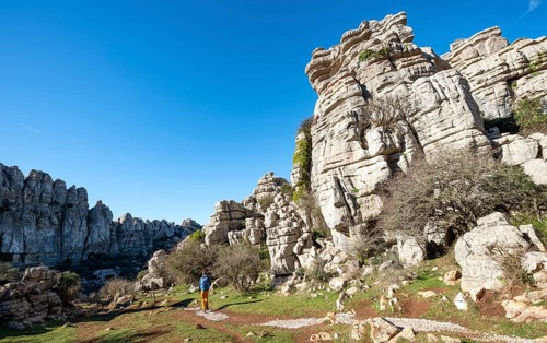 Rock formations of limestone