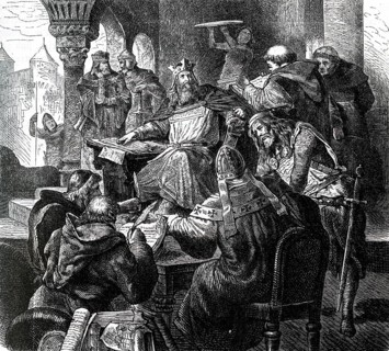 Charlemagne in the circle of scholars and clergymen