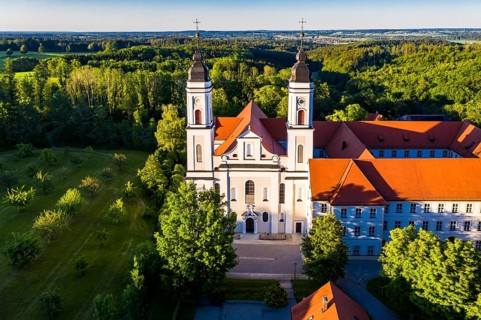 Aerial view in the evening