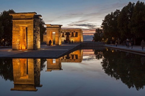 Temple of Debod at dusk