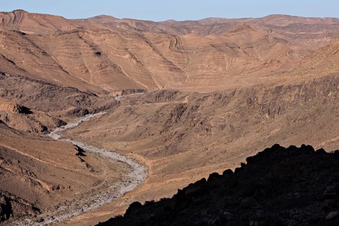 Dry riverbed in the Anti-Atlas
