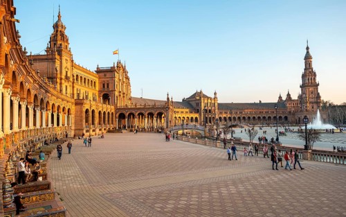Plaza de Espana in the evening light